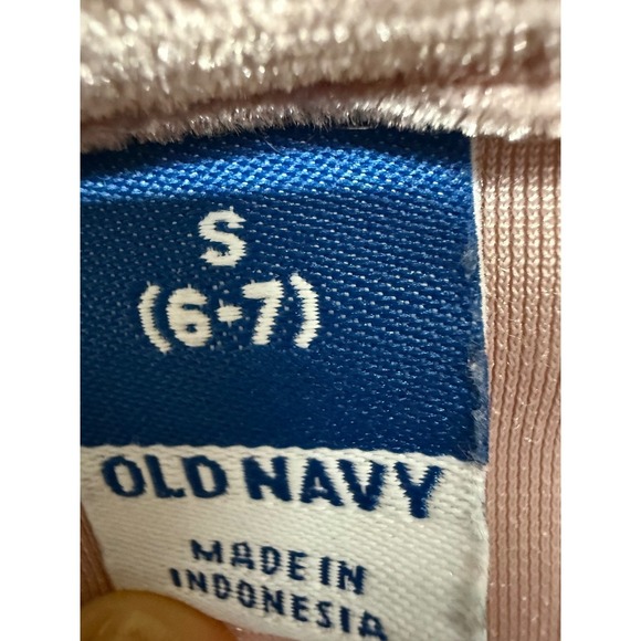 Old Navy Girls Velour Pink Long Sleeve Dress Size Small (6-7) - Picture 5 of 6